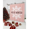 thumbnail image 3 of Hello Winter Bathroom Shower Curtains with Hooks, Snowflake Pink Waterproof Fabric Washable Shower Curtain for Home Hotel Bathtub Decor 36x72 Inches, 3 of 7