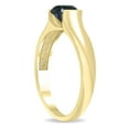 thumbnail image 3 of SZUL Women's 1 Carat Half Bezel Black Diamond Solitaire Ring in 10K Yellow Gold, 3 of 5