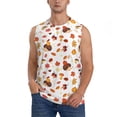 thumbnail image 1 of Fotbe Autumn Maple Leaf with Hedgehog Men's Camiseta sin Mangas Estampada para Hombres, Playera Casual para Gimnasio, Entrenamiento, Playa-3X-Large, 1 of 7