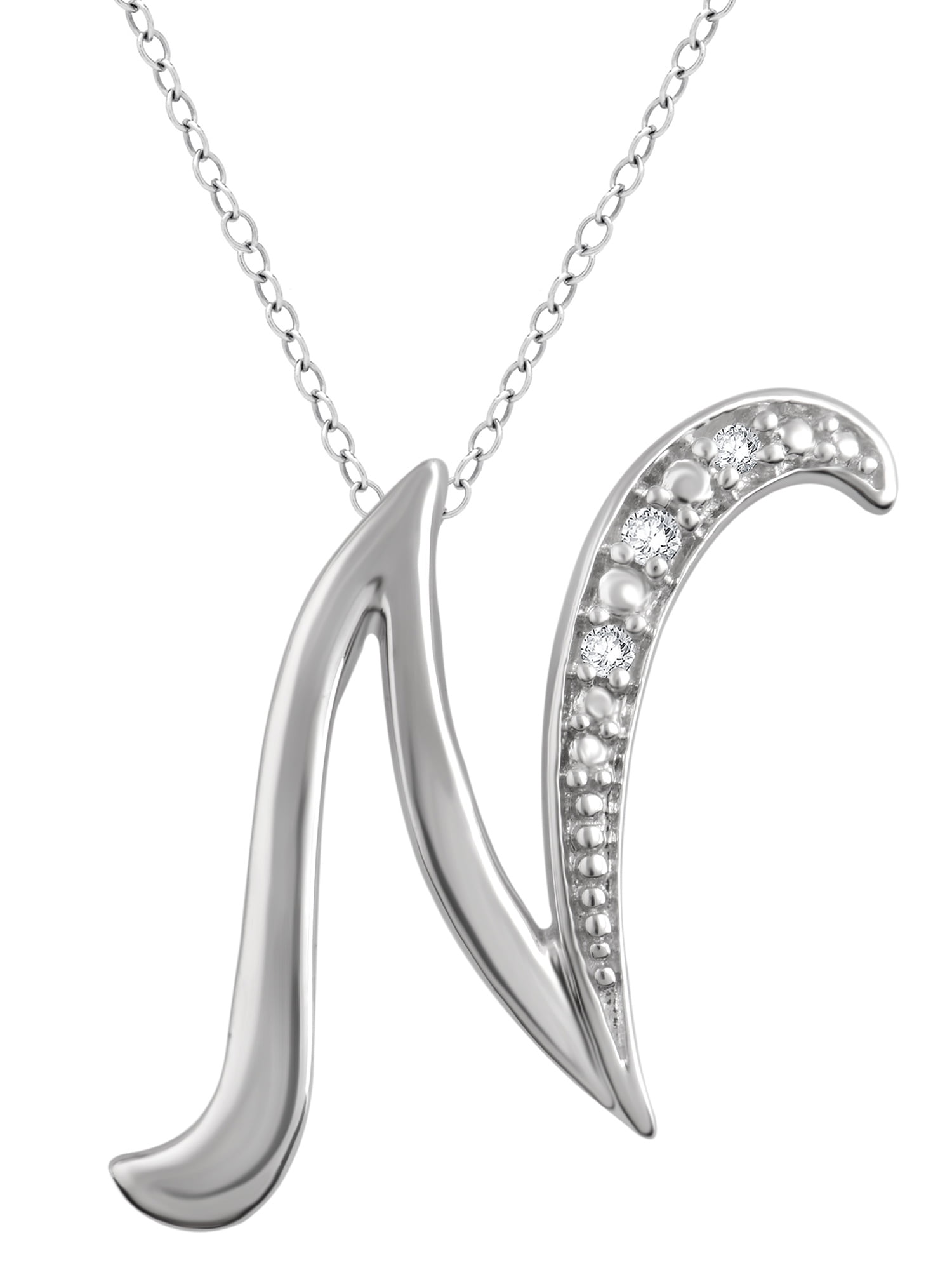 letter n diamond necklace