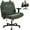 Green, variant on Vicluke Criss Cross Chair with Wheels, Oversized Office Chair Featuring Extra-Wide Seat & Adjustable Backrest for Home Office, Cute & Comfortable Chair for Dressing, Gaming, Reading(Beige)