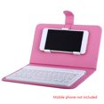 thumbnail image 2 of kurtrusly Portable Clavier Cas Téléphone Mobile Clavier Sans Fil PU Cuir Housse de Protection Rose, 2 of 6