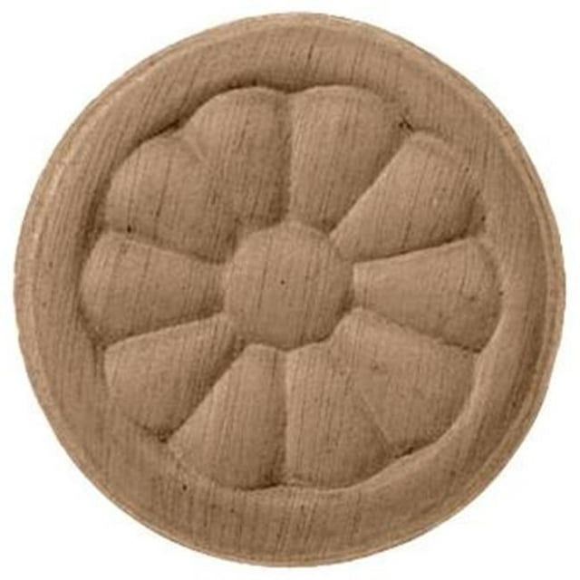 Ekena Millwork ROS05X05RERW 5 in. W x 5 in. H x .75 in. P Reese Rosette- Rubberwood- Architectural Accent