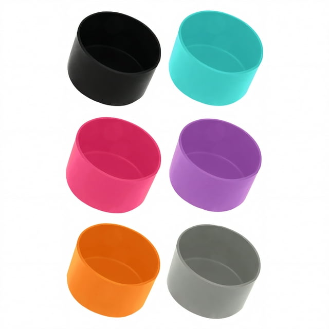TOPTIE 6 PCS Protective Silicone Boots, Flex Fits for 12oz-24oz Water Bottle, Anti-slip Sleeve Bottom Cover for Hydro Flask