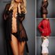 thumbnail image 4 of Tutuche 1Set Women Lace Sleepwear Robe Bathrobe Sexy Lingerie G-String Babydoll Gown MXpangjing, 4 of 4