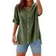thumbnail image 1 of Camisa informal con botones para mujer para el día a día: top ligero de verano con diseño versátil, color liso y fácil cuidado., 1 of 4