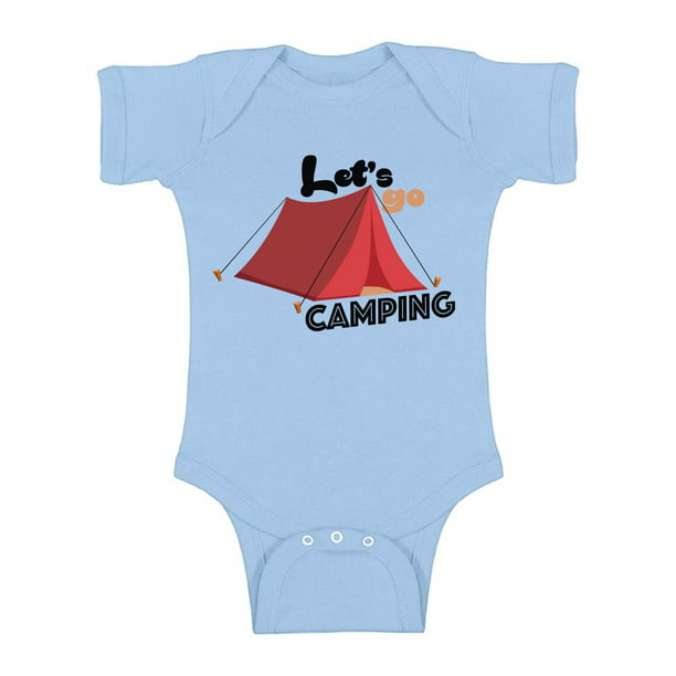 Awkward Styles Go Camping Bodysuit Short Sleeve for Newborn Gifts for 1 Year Old Baby Boy Baby Camp Tent Outfit Funny Gifts for Nature Lover Cute Camper One Piece