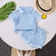 thumbnail image 2 of RMGVDSD Baby Boy Clothes Summer Outfits Stylish Short Sleeve Polo Shirt And Shorts Set 2Pcs Toddler Boys Clothing Comfortable Casual Wear Cute Spring Clothes, 2 of 9