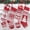 Christmas tree, variant on 4 Pack Christmas Stockings 18 Inches Large Size Cable Knitted Stocking Gifts & Decorations for Family Holiday Xmas Party, Ivory White and Burgundy