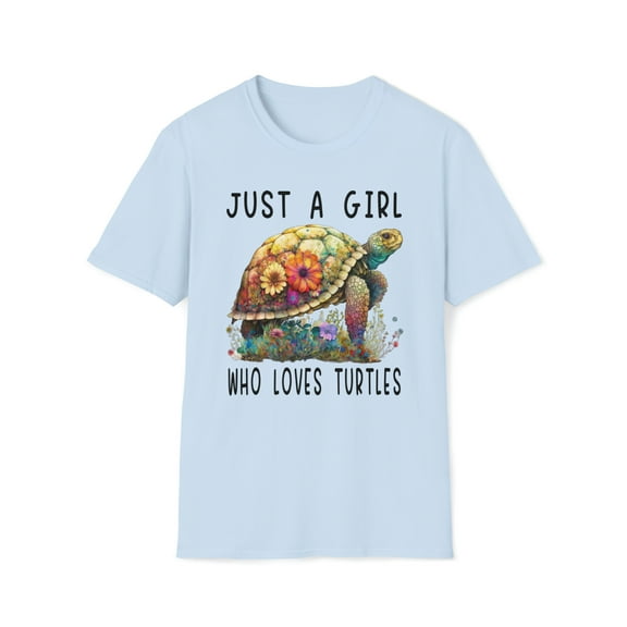 Just A Girl Who Loves Turtles, Gildan Unisex T-Shirt, Graphic Tee, S-3XL
