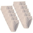 thumbnail image 2 of 10 Pack Fruit of the Loom SIgnature Hi-Cut Ultra Soft Cotton Blend Moisture Wicking Beige Panties, 10, 2 of 2