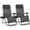 Black, variant on Dovelina Set of 2 Zero Gravity Chair Outdoor Lounge Chair,Suitable for Beach Terrace Pool Patio, Black