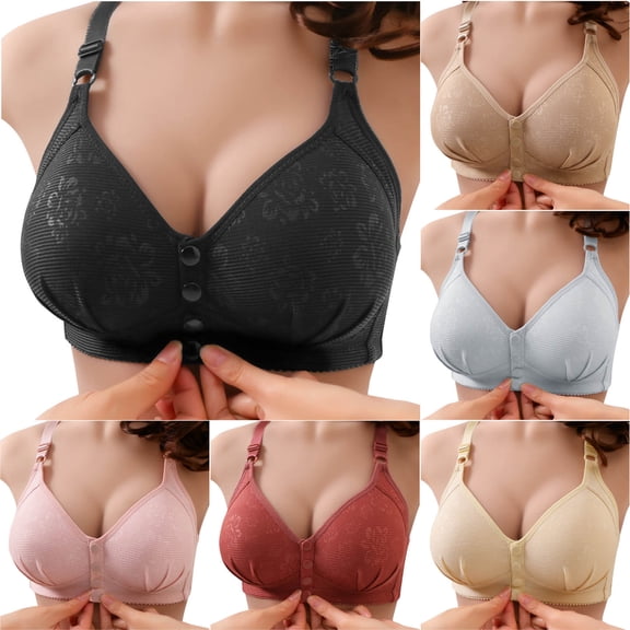 Ahuyic Summer Womens Bras,Plus Size Bras for Women,Woman's Lace Thin Style Ventilate Large Size Bra Without Steel Rim