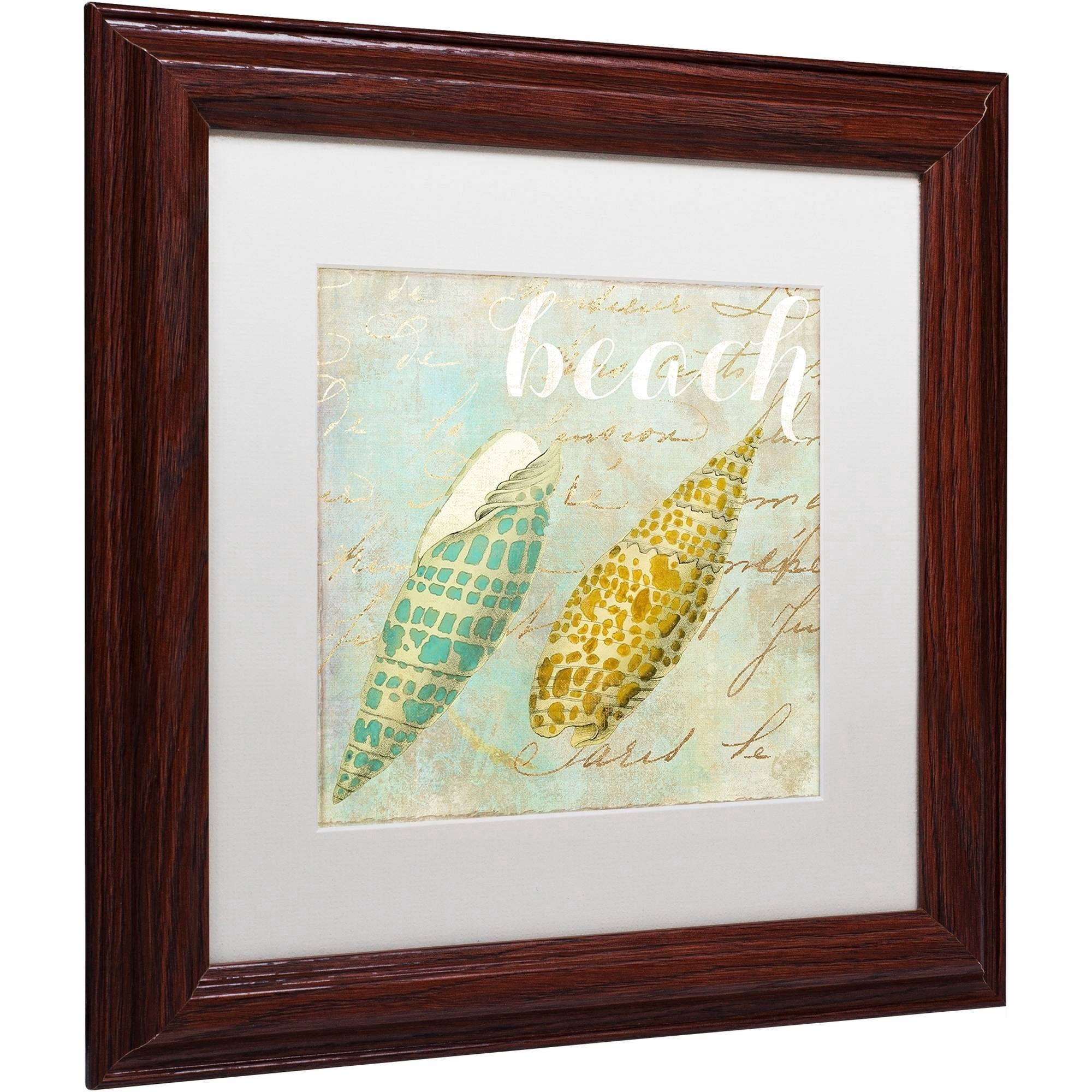 Trademark Fine Art "Turquoise Beach II" Canvas Art by Color Bakery White Matte, Wood Frame