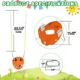 thumbnail image 2 of High Back Full Bucket Toddler Swing Seat with 3- Point Adjustable Safety Harness, 66 inch Detachable Chain,Suitable for Babies Aged 6-24 Months，Baby Swing for Swingset (orange), 2 of 14