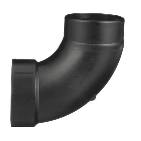 3 Inch Long Sweep 90 Degrees Elbow Street , ABS Fitting,Hub x Spigot