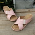 thumbnail image 5 of GERsome Womens Casual Summer Sandals Arch Support Slides Comfort Wedge Shoes Open Toe Slippers Slip On Walking Shoes, 5 of 5