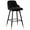 Black - 29" Seat Height, variant on Foreate Velvet Swivel Bar Stool, 29" Counter Height Set of 2, Upholstered Armless with Low Back Heavy Duty Bar Chair for Kitchen Island Dining Room