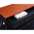 thumbnail image 5 of Convenience Concept Cherry Mission 1 Drawer Console Table with Shelves in Cherry/Black Wood Finish, 5 of 6