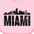 thumbnail image 4 of Inktastic Miami Skyline Grunge Boys or Girls Baby Bib, 4 of 4