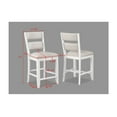thumbnail image 3 of 6pc Counter Height Dining Room Chairs Bar Stools White Finish Wooden Fabric, 3 of 3