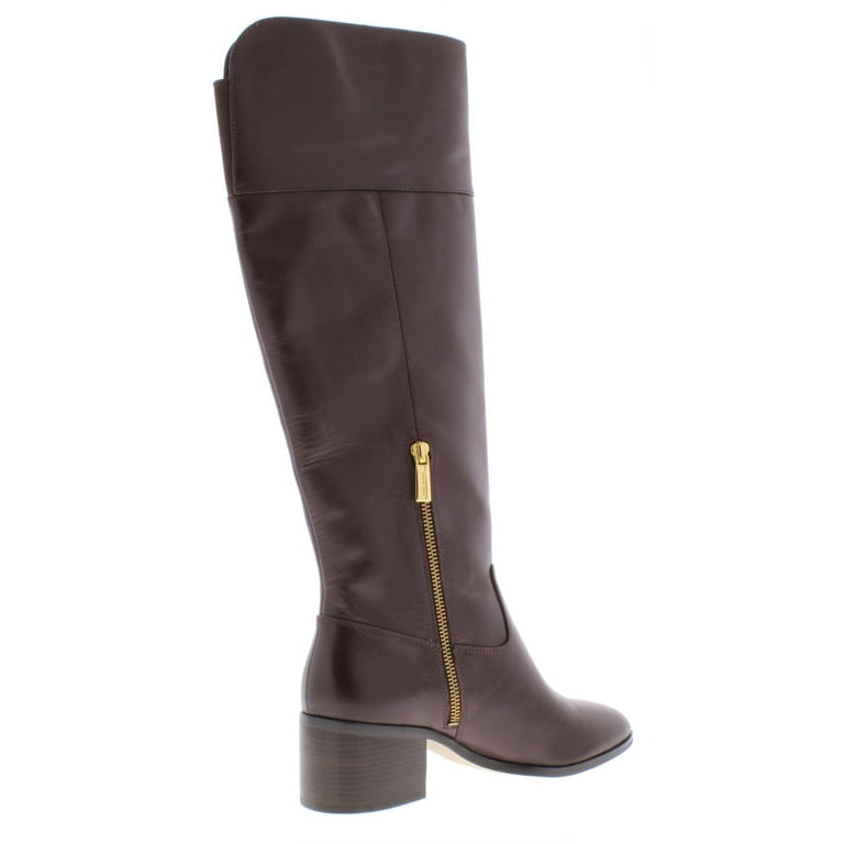 MICHAEL Michael Kors Womens Dylan Leather Monogram Knee High Boots