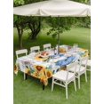 thumbnail image 4 of Outdoor Tablecloth with Umbrella Hole for Patio/Picnic/Party/Camping, Sunflower Gnomes Waterproof Table Cloth Rectangle Table Cover Washable, Summer Botanical Floral Grey Plaid (60"x 120"), 4 of 8