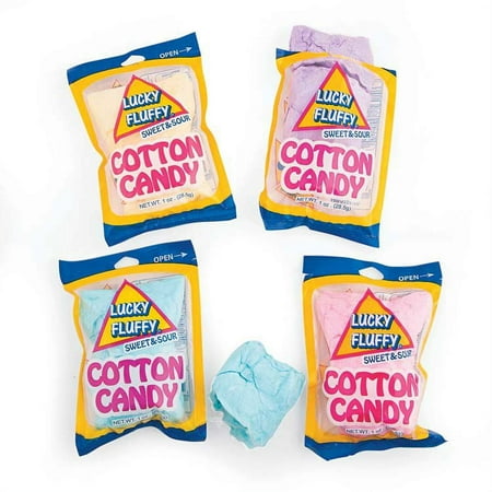 Generic Cotton Candy Assorted Sour Flavors - Edibles - 12 Pieces