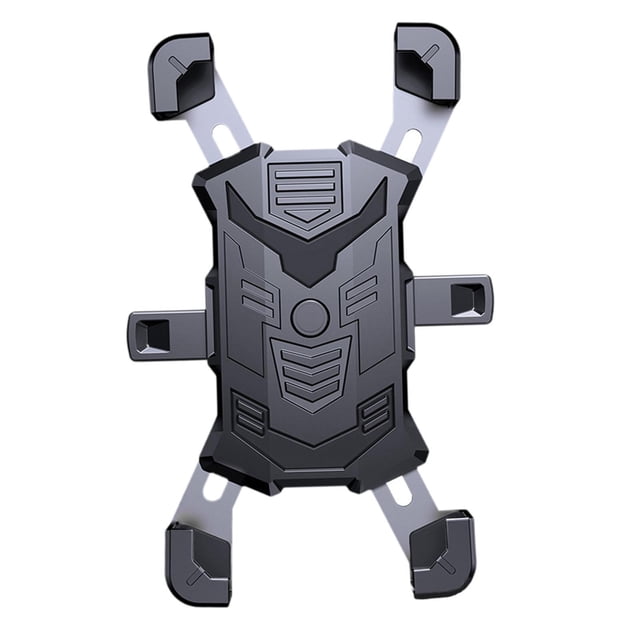 Soporte para teléfono de motocicleta, soporte para teléfono móvil, Clip para teléfono para bicicleta, Scooter, abrazadera estable para todos los Negro