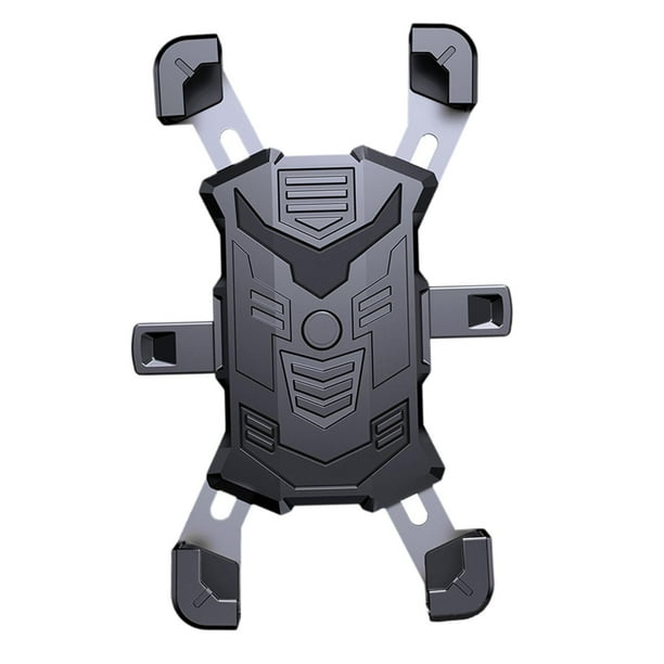 Soporte de teléfono estable para motocicleta, scooter, smartphones de 4,8 a 7 pulgadas Negro
