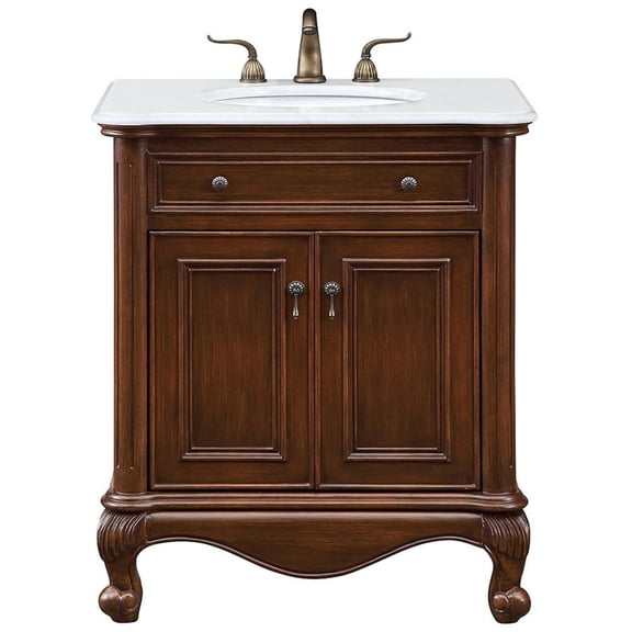 Elegant Lighting VF-1032-VW Berkshire 30" Free Standing Single Basin Vanity Set - Brown