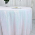 thumbnail image 6 of Balsa Circle 132" Sequin Round Tablecloth Wedding Party Linens Iridescent Blue, 6 of 6