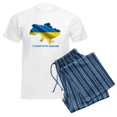 thumbnail image 6 of CafePress - I Stand With Ukraine Flag Ukrainian Pride Pajamas - Men's Light Loose Fit Cotton Pajama Set, 6 of 7