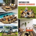 thumbnail image 4 of Black Bear Outdoor Rug for Patio/Deck/Porch, Non-Slip Large Area Rug 5 x 8 Ft, Vintage Animals Farmhouse Pine Brown Forest Indoor Outdoor Rugs Washable Area Rugs, Reversible Camping Rug Carpet Runner, 4 of 8