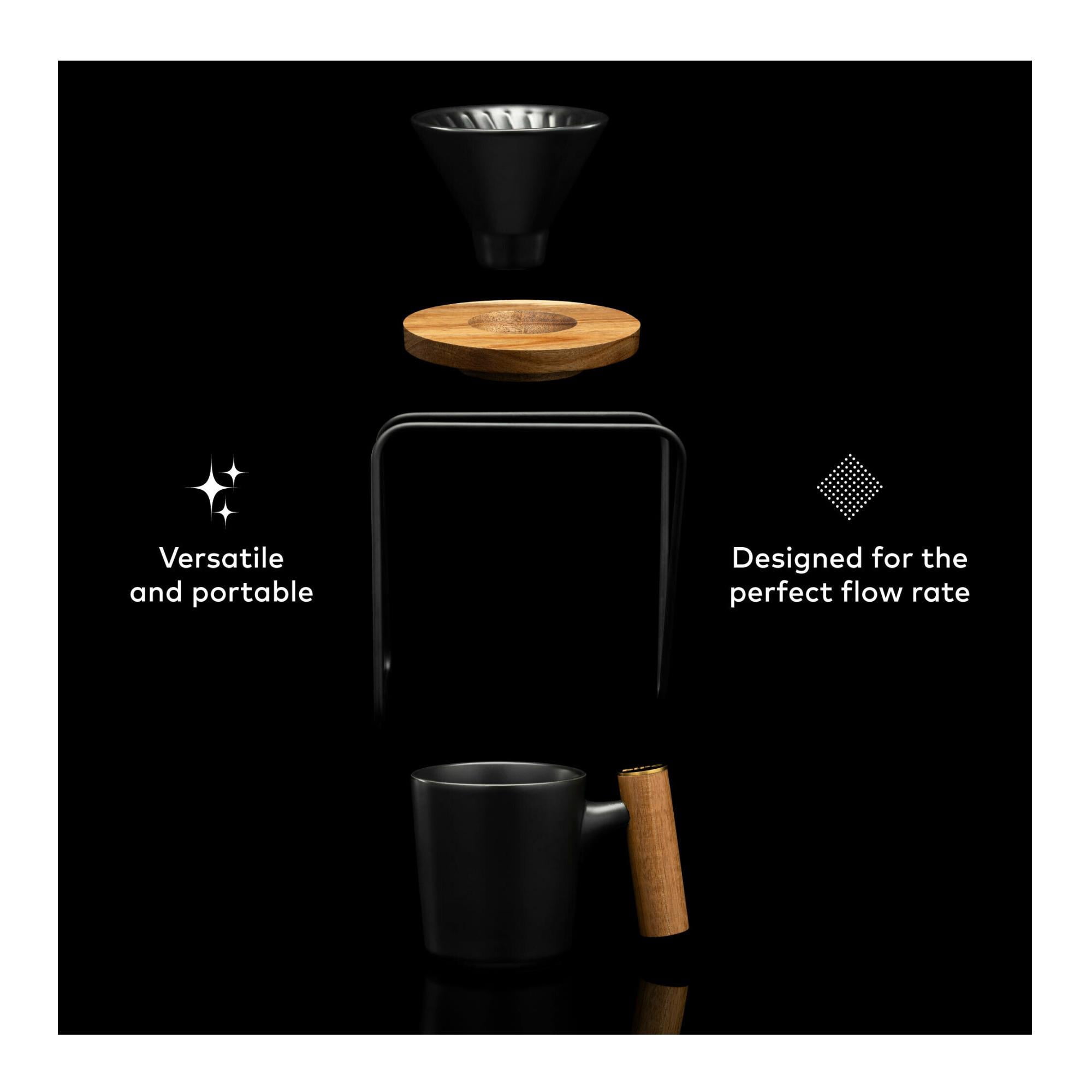 ChefWave Coffee Enthusiast Bundle Set - Pour Over Coffee Maker Set w/ Coffee Mug