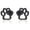 Black, variant on Ginger Lyne Paw Print Earrings for Women Pet Dog or Cat Lover Stainless Steel Stud