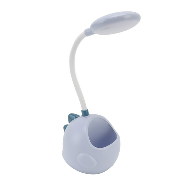 Small LED Desk Lamp, Flexible Gooseneck, Pen Holder, USB Rechargeable, Eye Caring Study Reading Lamp for Home Office
