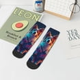 thumbnail image 7 of Pofeuu Starry Sky White Cloud Puppy Print 30cm Socks, Adult Running Hiking Socks for Youth and Adult, 7 of 7