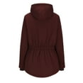 thumbnail image 4 of XPMWRP Women's Fleece Lined Hooded Thicken Coat Long Sleeve Solid Color Casual Zip Up Jackets Winter Soft Warm Trendy Coats with Pockets Red L, 4 of 4