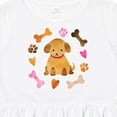thumbnail image 4 of Inktastic Cute Puppy Valentine with Hearts and Bones Girls Toddler Dress, 4 of 5