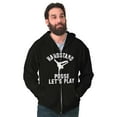 thumbnail image 3 of Handstand Posse Lets Play Gymnastics Men's Big & Tall Graphic Zip Up Hoodie Brisco Brands 2X, 3 of 5
