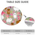 thumbnail image 6 of Pomeranian Dog and Flower Floral Round Fitted Tablecloth with Elastic Edge,Dining Table Cover Waterproof,Outdoor Round Tablecloth for Camping,Dining,Indoor and Outdoor, 6 of 7