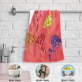 thumbnail image 5 of Dreamtimes Red Flamingo Bird Silhouettes Hand Towels 2 PCS, Valentine's Day Kitchen Towel Ultra Soft and Highly Absorbent,Decorative Fingertip Face Towel for Bathroom Hotel, 28.3"x14.4", 5 of 6