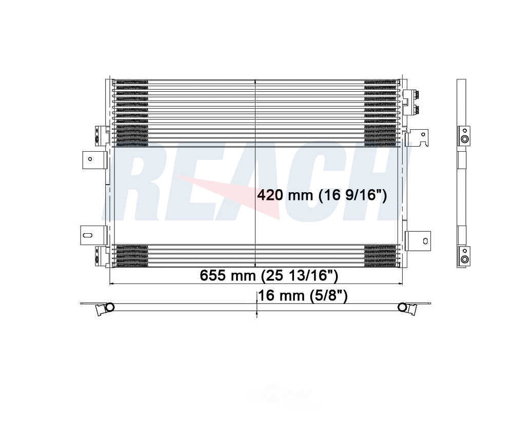 Reach Cooling 31-3586 A/C Condenser