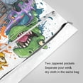 thumbnail image 3 of 2 Pack Wet Dry Bags,Graffiti Dino Truck Showdown Waterproof Reusable Dual Zipper Bags for Swimwear, Gym Clothes, Toiletries, Baby Diapers, 3 of 8