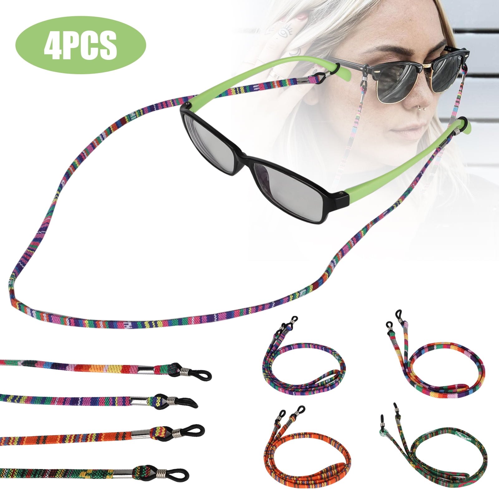Adjustable Sports Sunglasses Chain Eyeglasses Retainer Anti Slip Glasses Holder Strap for Women Men Kids 