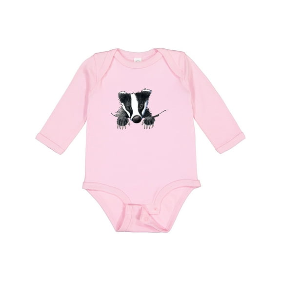 Inktastic Pocket Badger Boys or Girls Long Sleeve Baby Bodysuit