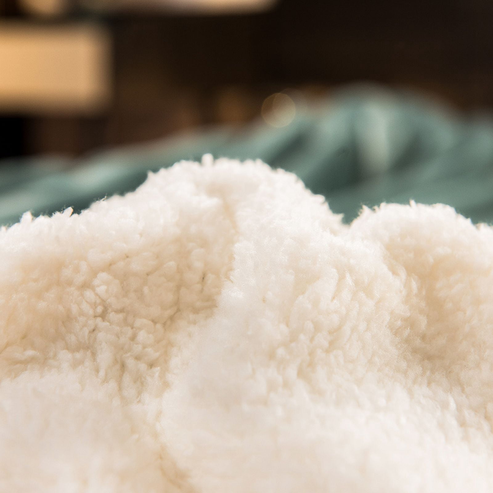 JOLUSERE Plush Sherpa Bed Blanket,60"x80"Reversible Throw Blanket for Bed Couch,Soft Blanket for Adults All Season,Green