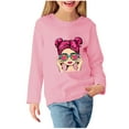 thumbnail image 1 of Birdeem Robe de Fille Fleurie Imprimée Col Rond Chandail pour Filles Chandail à Capuchon pour Enfants Haut Brodé Fleur, 1 of 5