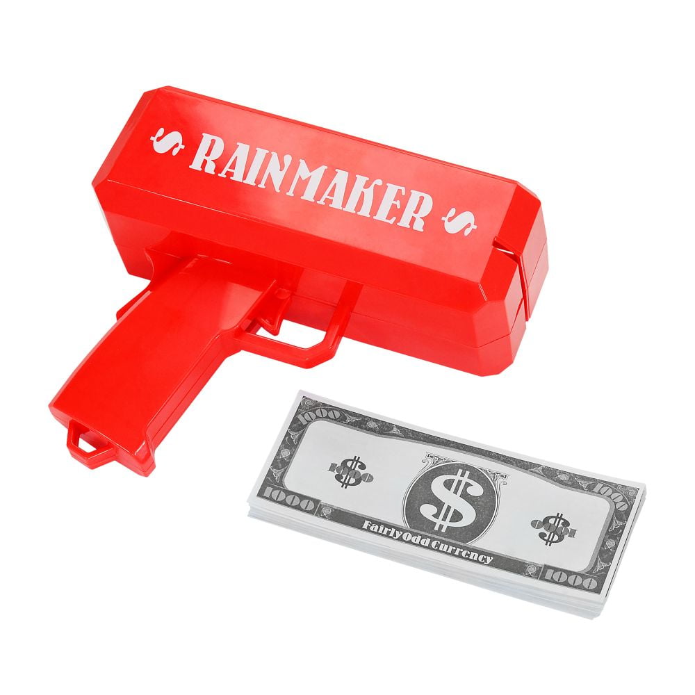 Money Gun Rain Cash Party Make It Fake Machine Launch Toy Gift Game Ca Red